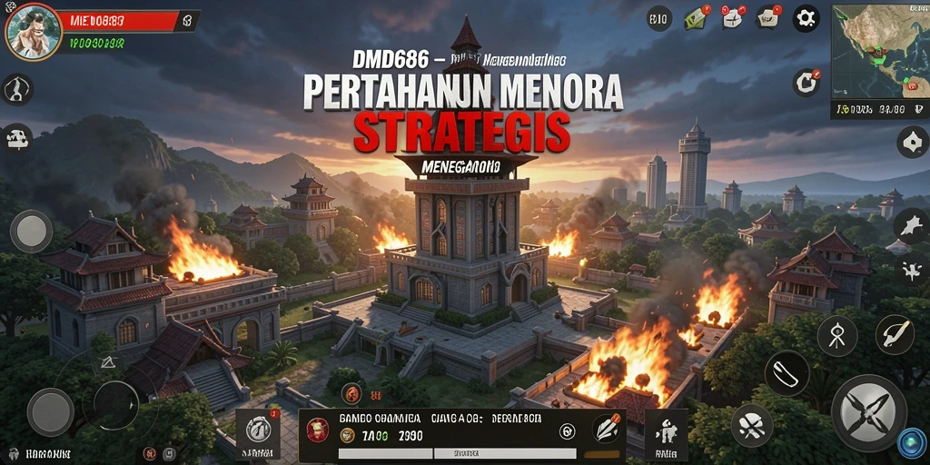 Tampilan gameplay DMD686 yang mendebarkan dalam mengatur strategi Tower Defense.