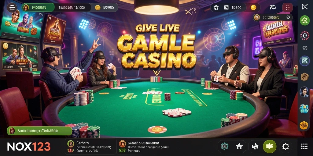 Tangkapan layar gameplay Live Casino di NOX123 yang memukau.