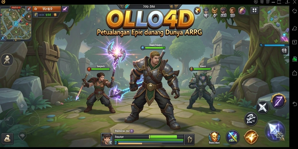 Tampilan menegangkan dalam gameplay ARPG OLLO4D.