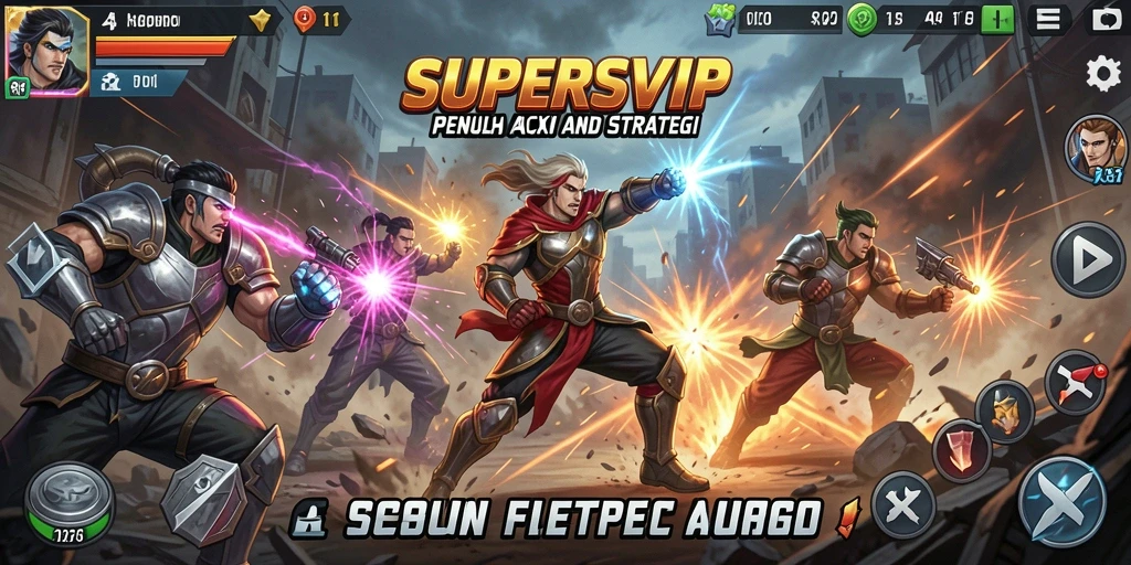 Gameplay seru dengan pertarungan karakter yang menegangkan.