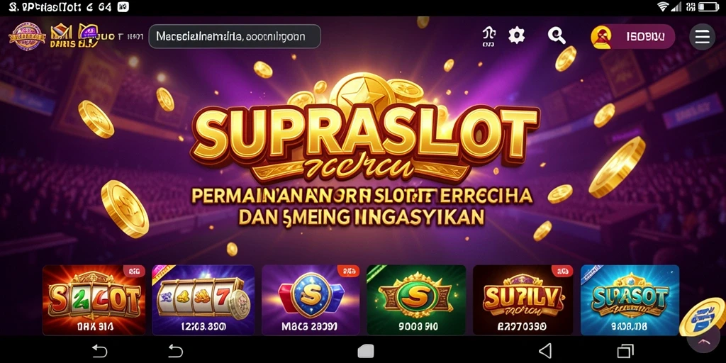 Tampilan antarmuka gameplay SUPRASLOT yang menghibur.