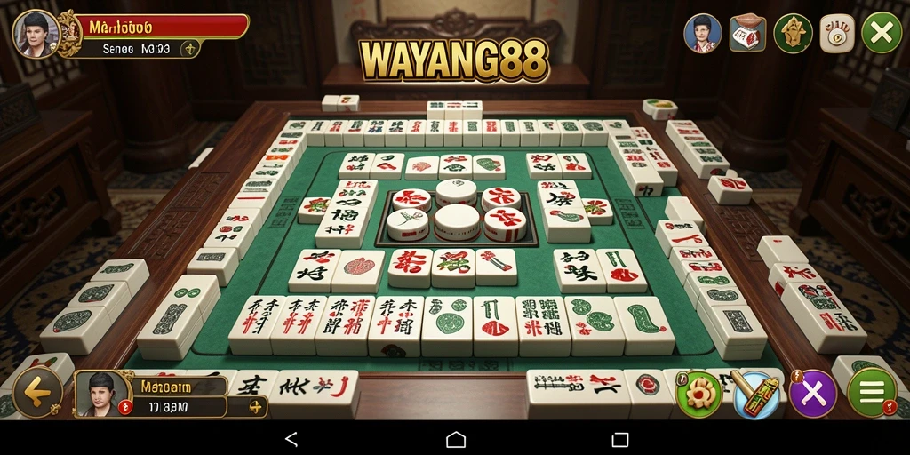 Gameplay menegangkan Mahjong di WAYANG88 dengan desain grafis yang menarik.